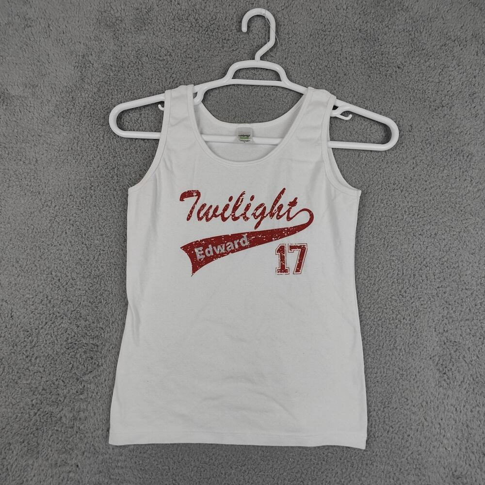 Twilight Tank Top White Girls Medium Cafepress Team Edward Sleeveless Shirt
